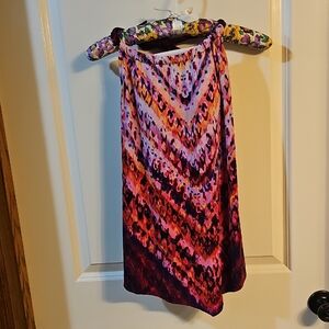 Vibrant Multicolor Patterned Bathing Suit Top And Or Everyday Wear